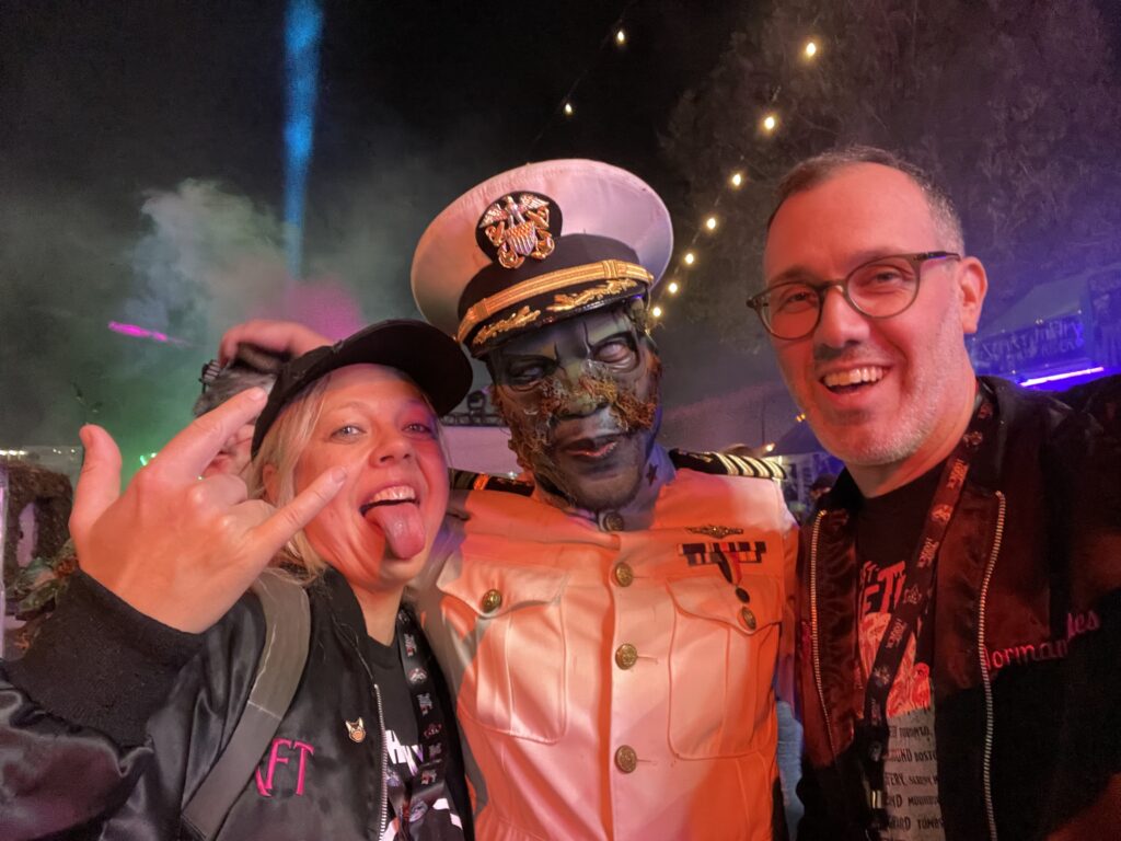 Deepkutz and Norman Crates hangin' with The Captain at Dark Harbor 2025.